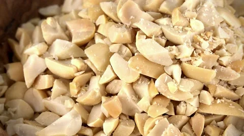 Portion of minced Peanuts (seamless loopable; 4K) Stock Footage 63999595