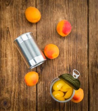 Portion of pickled Apricots Stock Photos