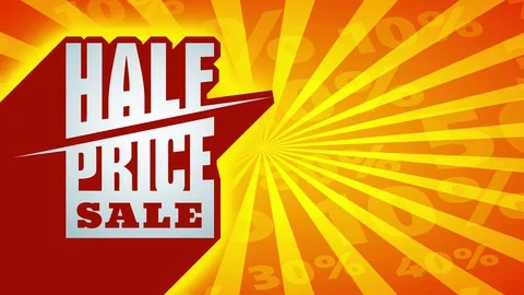 Portion price trading on 3d red design contrasting with background crafted with Stock-Footage 130035610