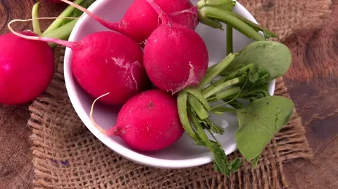 Portion of Radish (seamless loopable; 4K) Stock Footage 61937831