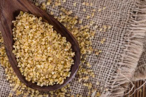 Portion of raw Bulgur Stock Photos
