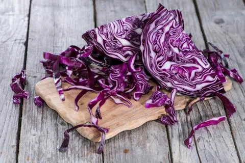 Portion of red coleslaw Stock Photos