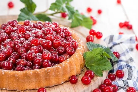 Portion of red currant cupcake Stock Photos