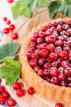 Portion of red currant cupcake Stock Photos