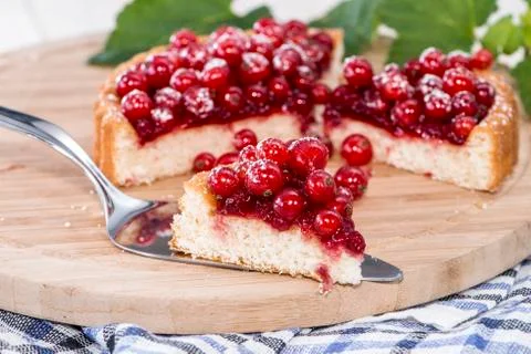 Portion of red currant cupcake Stock Photos