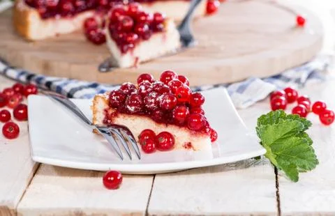 Portion of red currant cupcake Stock Photos