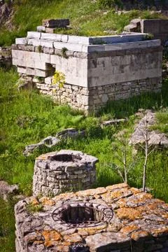 Portion of the Ruins of Troy Stock Photos