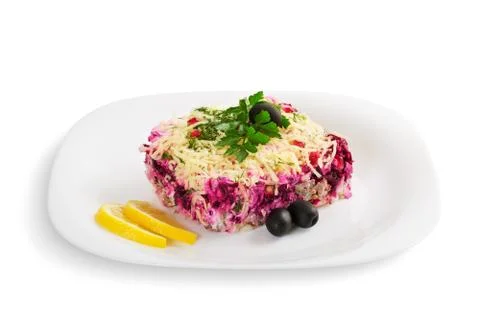 Portion of salad Stock Photos