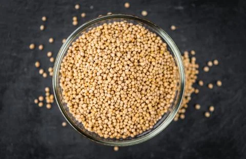 Portion of Seeds (Mustard) (selective focus) Stock Photos