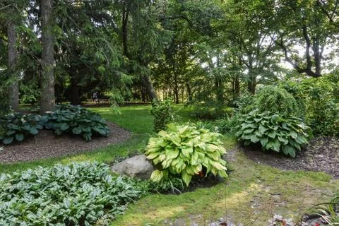 Portion of the shakespeare theme garden Stock Photos