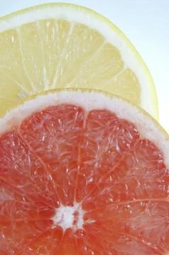 Portion of sliced citrus Stock Photos