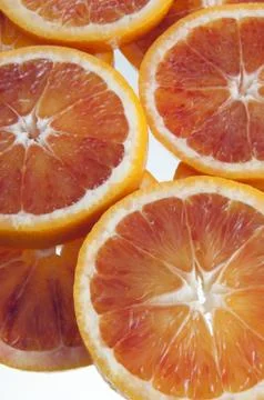 Portion of sliced citrus Stock Photos