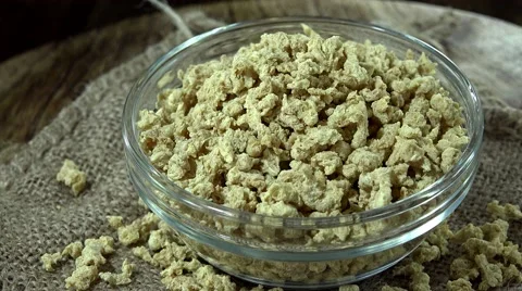 Portion of Soy Meat (not loopable) Stock Footage 53894054