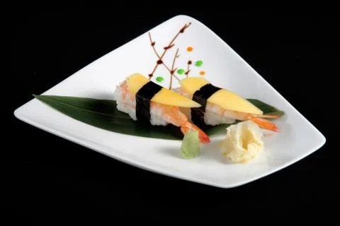 Portion of sushi n Foto stock