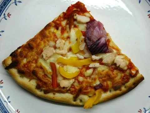 A Portion Of Sweet Chilli Chicken Pizza Stock Photos