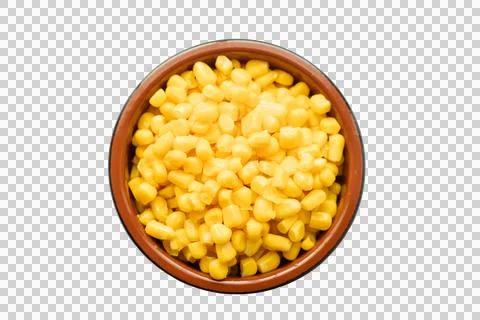 Portion of Sweetcorn on Clear Background Stock Photos