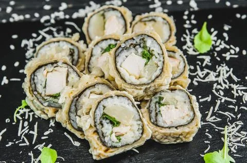 Portion of warm rolls Stock Photos