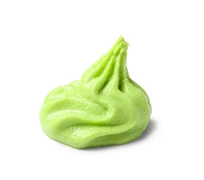 Portion of wasabi isolated on white background, closeup Stock Photos