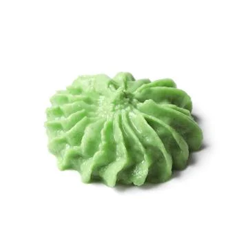 Portion of wasabi paste on white background Stock Photos