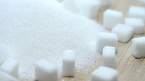 Portion of white sugar (loopable) Stock Footage
