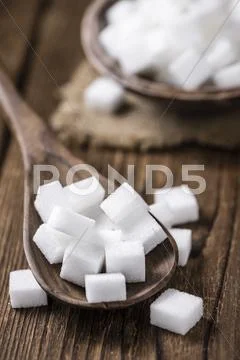 Portion of white Sugar Stock Photos