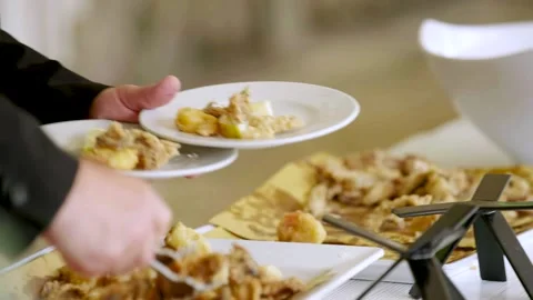 Portions of mixed fried buffet Stock Footage 157678704