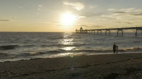Portishead pier Vídeo Stock 52079736