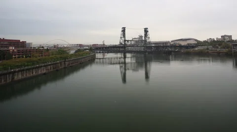 Portland Bridge Time lapse Stock Footage 60112906