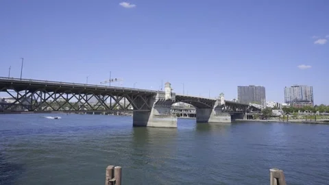 Portland Burnside Bridge Stock Footage 264132846