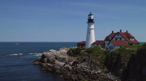Portland Head Light Video stock 66302217