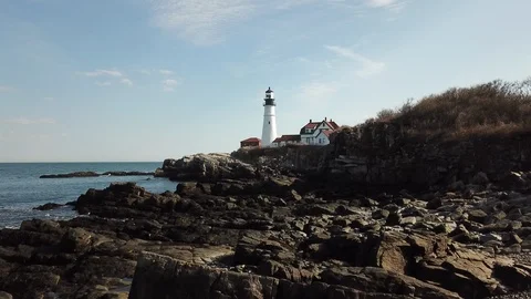 Portland Head Light Video stock 87752155