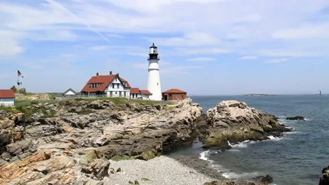 Portland Head Light Stock Footage 187593009