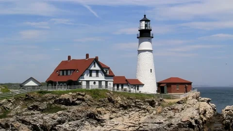 Portland Head Light Stock Footage 187593551