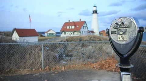 Portland Headlight 1 Video stock 20619458