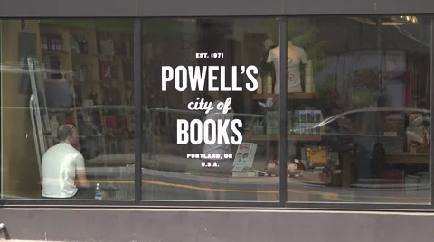 Portland Oregon Powell's Bookstore Stock Footage