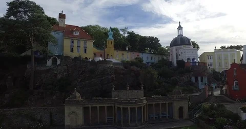 Portmeirion Gardens Riser Stock Footage 73355671