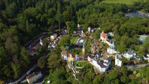 Portmeirion Looking Down Stock Footage 163653417