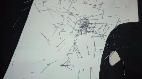 Portnovye needles fall on the drawing Video stock 89402147