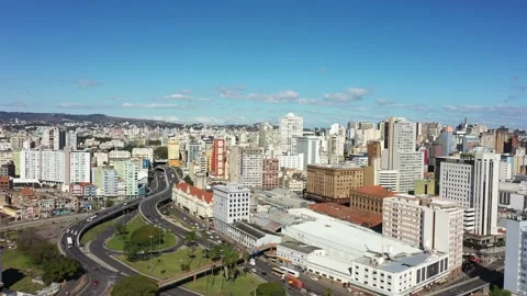 Aerial view of Porto Alegre, RS, Brazil. Aerial photo of the