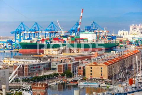 Porto Antico Genova, Genoa, Italy Stock Photos