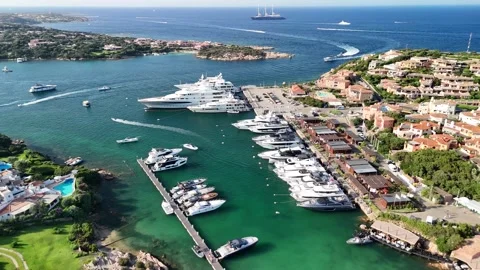 Porto Cervo port view Vidéo 345805934