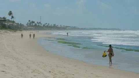 PORTO DE GALINHAS BEACH ON THE SOUTH COAST OF THE STATE OF PERNAMBUCO, BRAZI Stock Footage 150337553