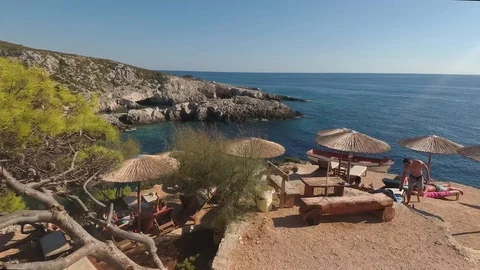 Porto Limnionas Static Stock Footage 87561784