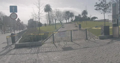 Porto Lockdown - Closed Park2 Stock Footage 147869215