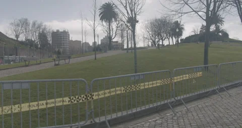 Porto Lockdown - Closed Park3 Stock Footage 147869282