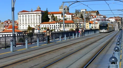 The Porto Metro Train Stock Footage 55409543