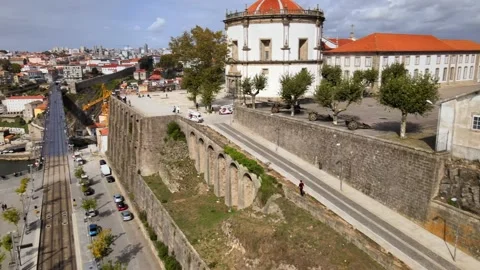 Porto, Monte da Virgem, Vila Nova de Gaia, Aerial Stock Footage 166171078