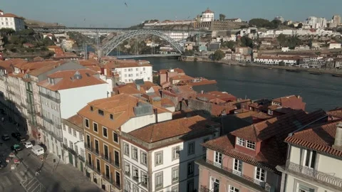 Porto - Portugal Aerial Drone Footage Stock Footage