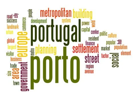 Porto word cloud Stock Illustration