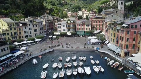 Portofino Italy Drone 4K Stock Footage 257911093